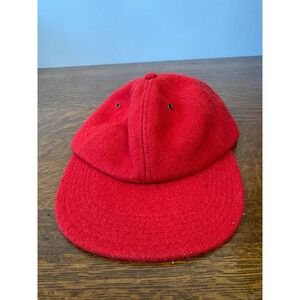 Vintage GAP Hat Cap Baseball Wool Blend OSFA Red Green Brim Made USA Mens 90s